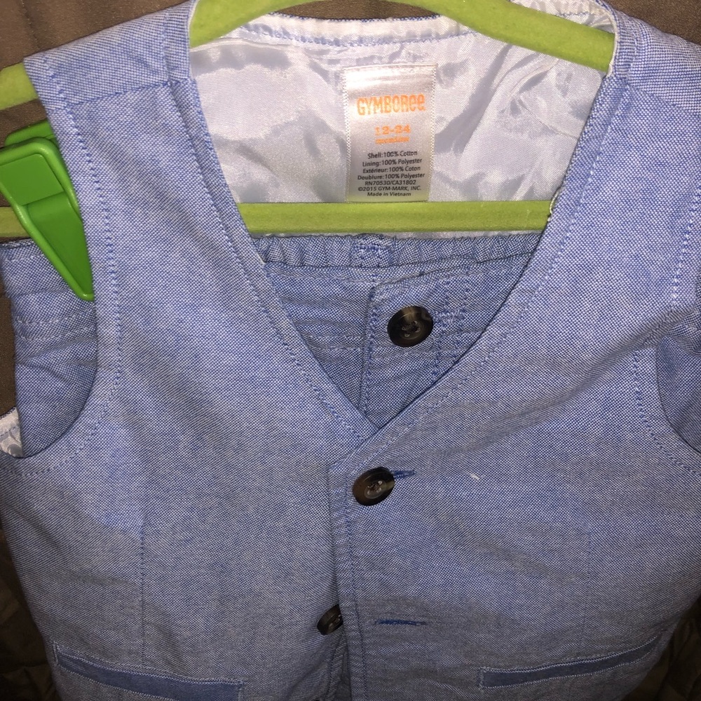 Gymboree Oxford Short/Vest Set Boys 12-24 months